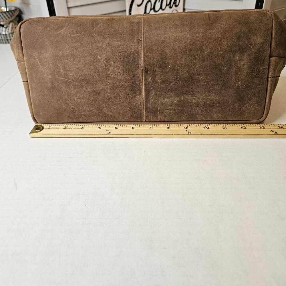 CARGOit, Raw, Brown Leather Tote Bag - Picture 8 of 16